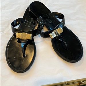 Salvatore Ferrgamo Black Sandals
